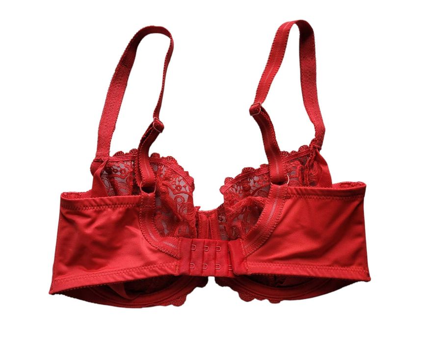 Czerwony koronkowy stanik 65GG bielizna damska Kris plus size