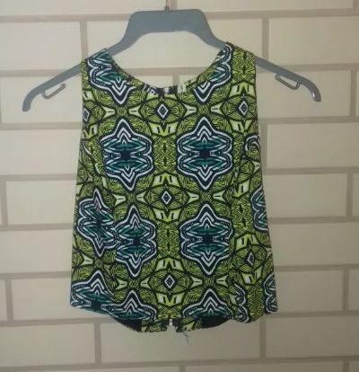 Krótki top bluzka bez rękawów na zamek cropped Stradivarius rozmiar M