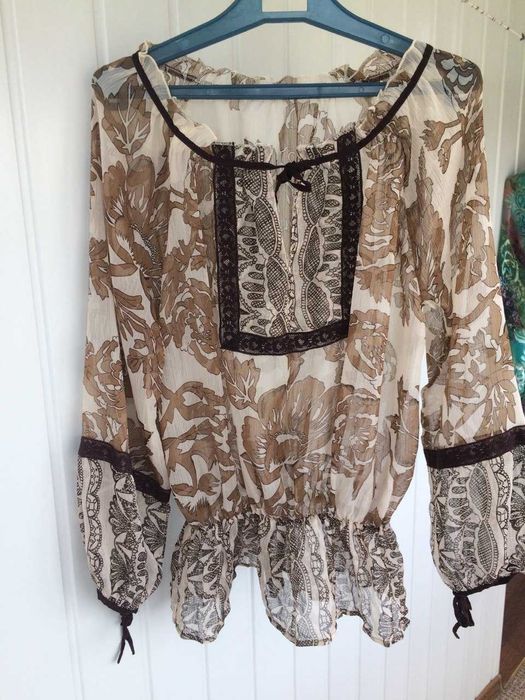 Женская туника/блуза летняя шифон/шелк размер S-M