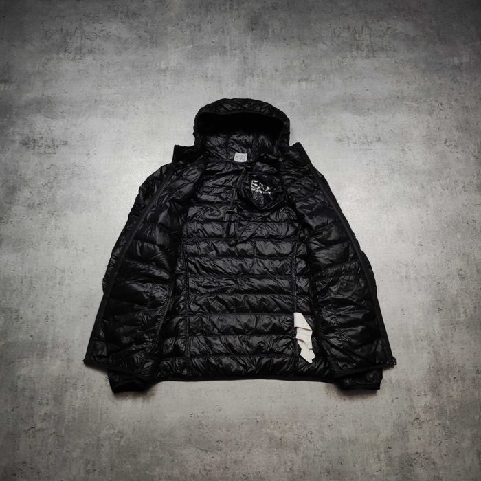 MĘSKA PREMIUM Kurtka Puchowa Lekka EA7 Emporio Armani Ocieplona Logo