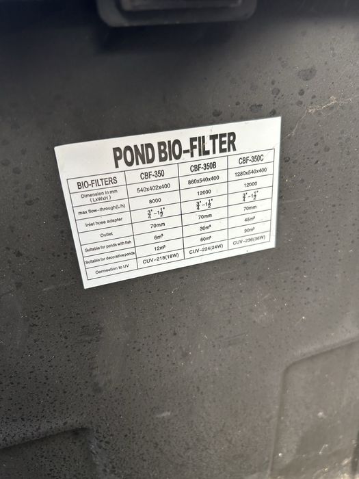 В наявності акваріуми 6 шт,біо фільтр 2 шт,емність