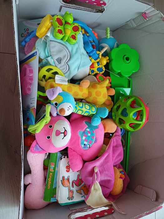 Karton zabawek niemowlęcych (ponad 25szt.)