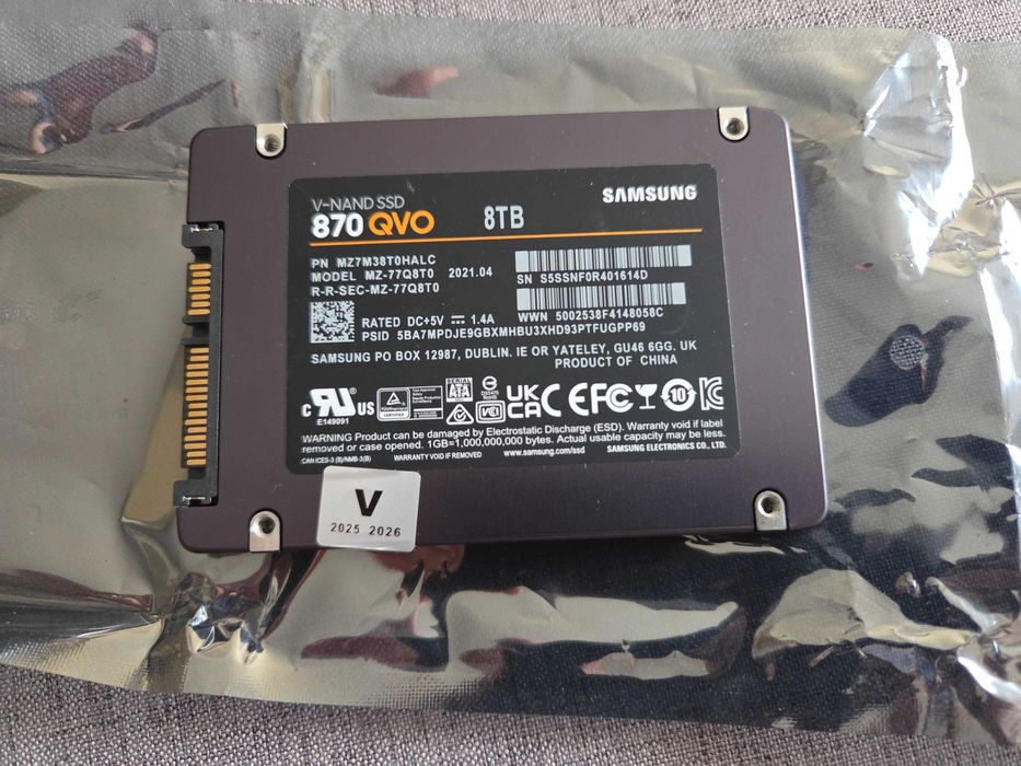 dysk SSD Samsung QVO 870 8TB - 2,5" Sata 3 - MZ-77Q8T0 - używany