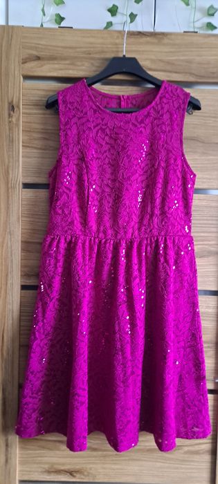 sukienka karnawał cekiny ślub wesele przyjęcie komunia bal 44 xxl