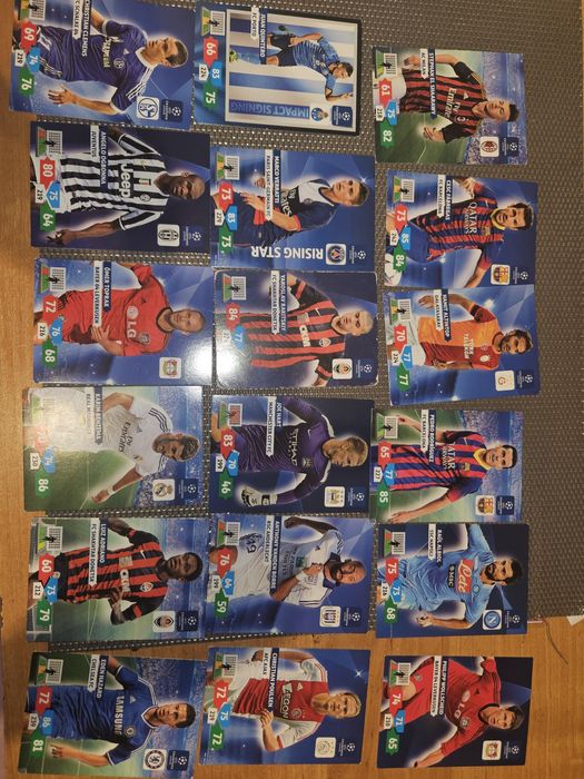 Karty Champions League 2013- 2014- 47sztuk+ 1 duża+ 5szt etui