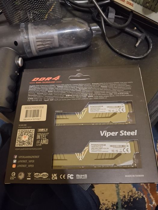 32GB ddr4 3200MHz 2x16GB Patriot Viper Steel