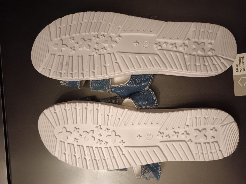 Nowe klapki jeans 41