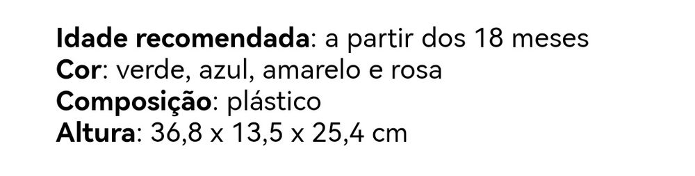 Cadeira-pião porquinha peppa(Artigo único)