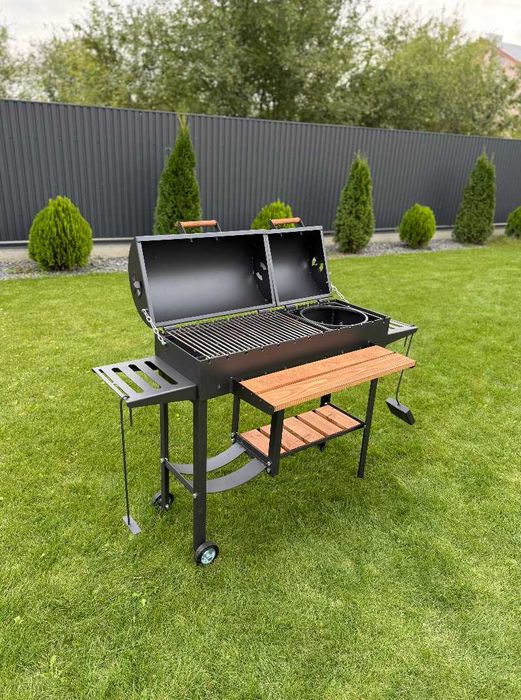 Мангал з кришкою для барбекю повністю розбірний метал 5 мм ПОСИЛЕНИЙ