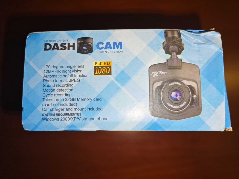 Dashcam Câmara Auto Full HD 1080p (Nova) + Oferta Cartão Memória