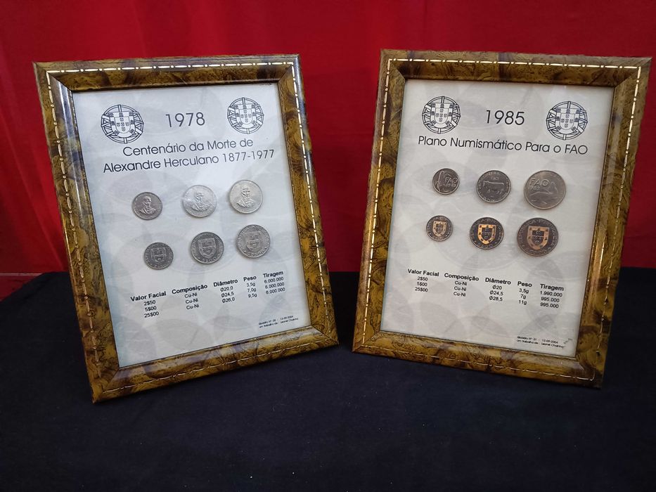 moedas emolduradas 2 series completas