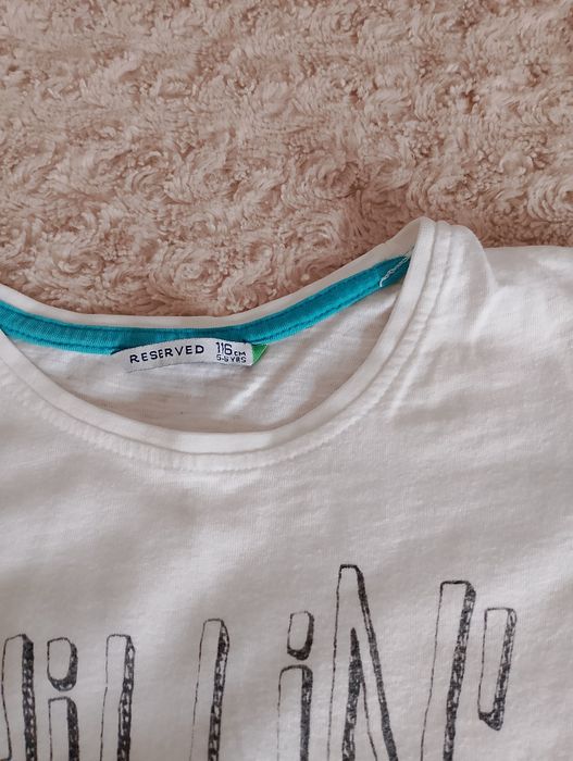 Koszula biała H&M 92 chłopiec długi rękaw easy iron +koszulka Reserved