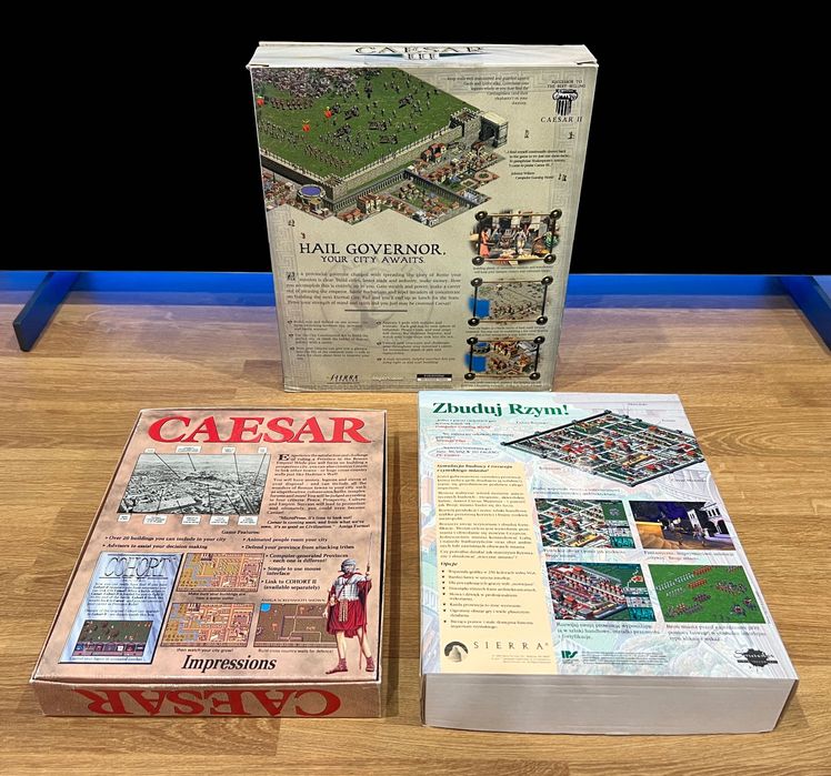 Gry PC BIG BOX z serii Caesar / Cezar wydania PL UK USA