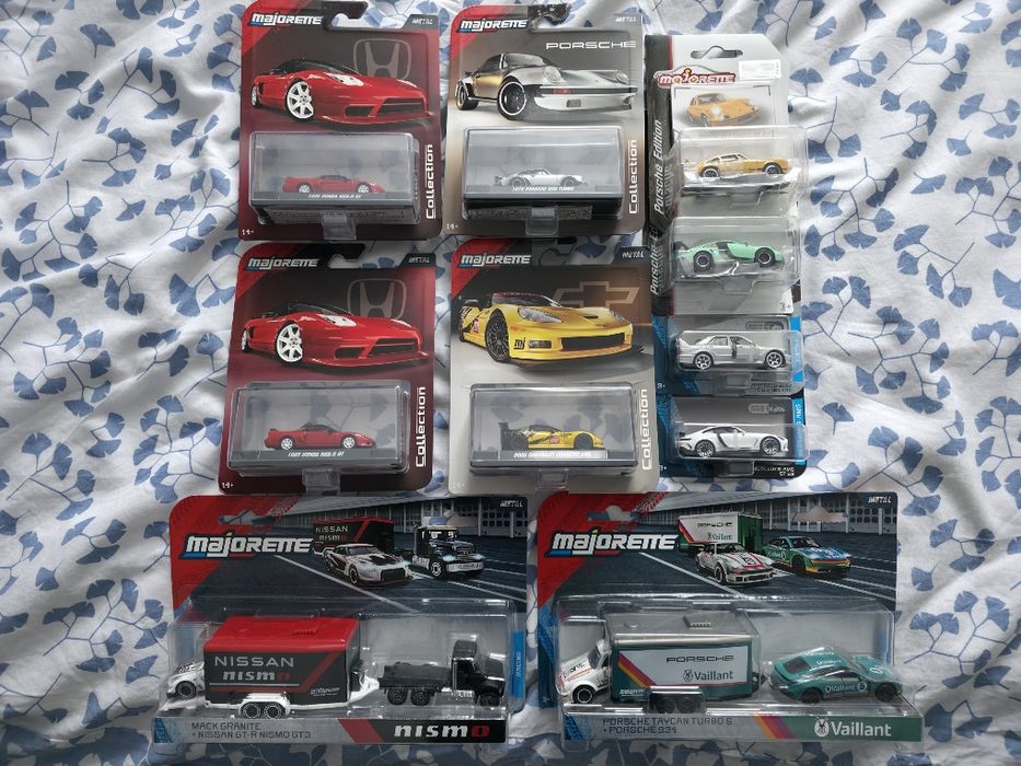 Zestaw majorette porsche nissan mercedes