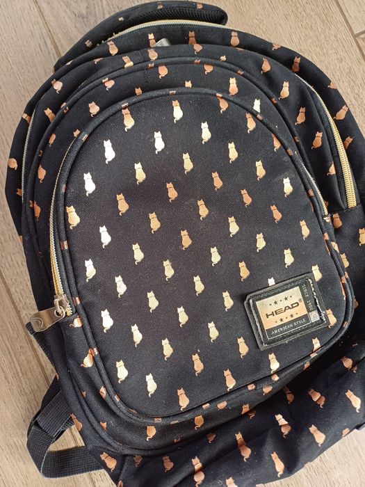 Plecak szkolny czarny dla dziewczynki Head.