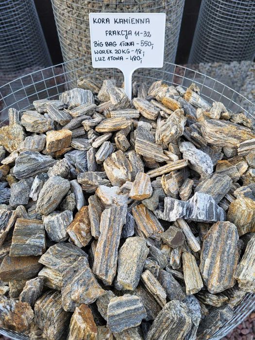 Grys do ogrodu kora kamienna gnejsowa 8, 11-32, 32-63 na rabaty opaski