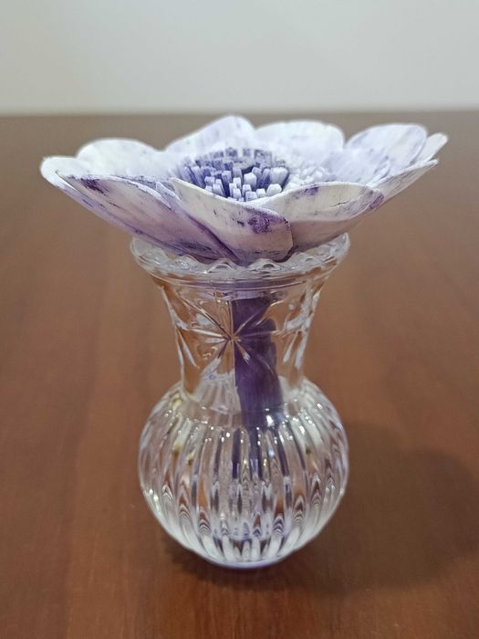 Difusor de Aromas - Flor de Papel em Vaso de Vidro