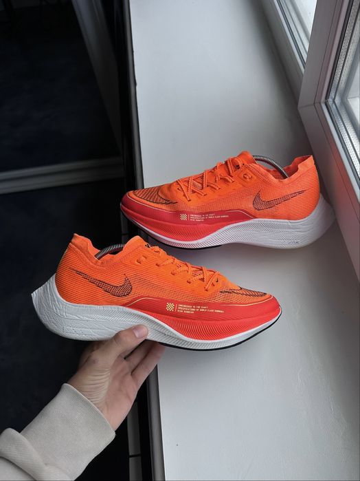 Оригінал! Чоловічі бігові кросівки Nike ZoomX Vaporfly Next% 2 – Orange / Red