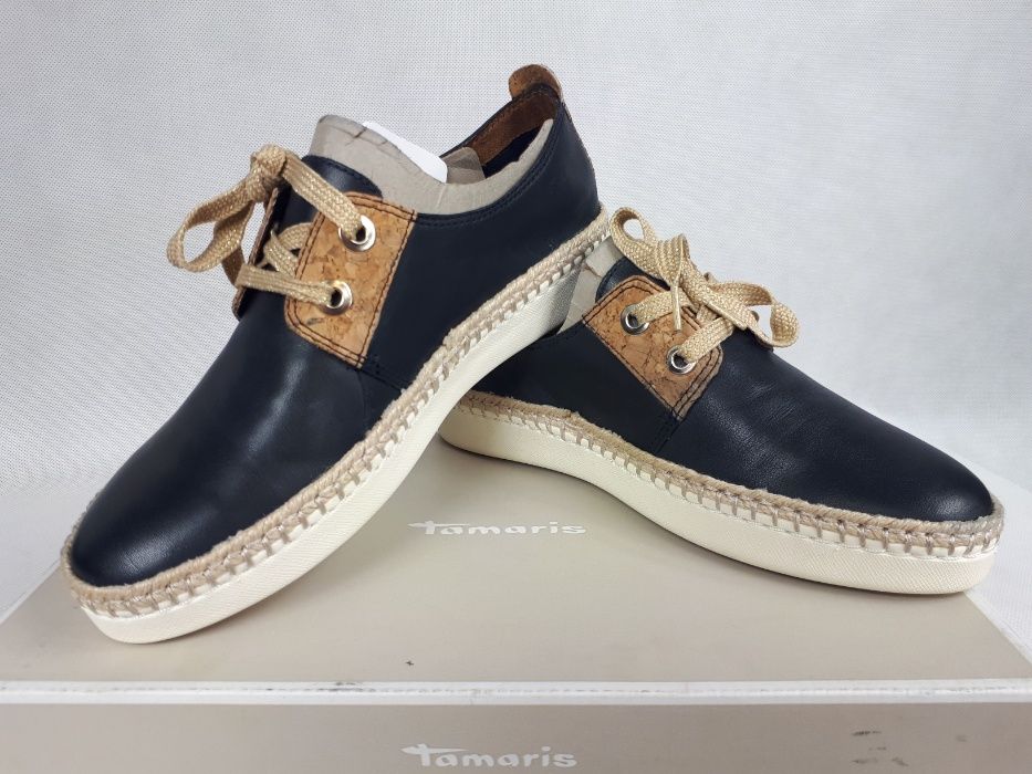 Sneakersy TAMARIS granatowe trampki 36