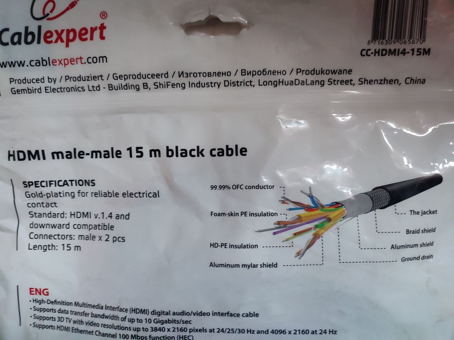 Kabel HDMI 15 metrów