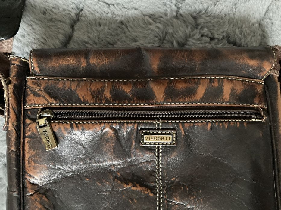 Torba listonoszka VISCONTI gruba porządna skóra