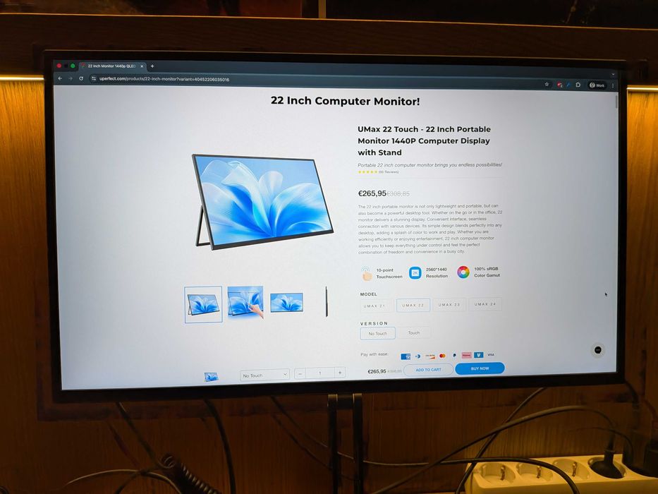 UPerfect Umax 22 Touch - Monitor Portátil 2.5k