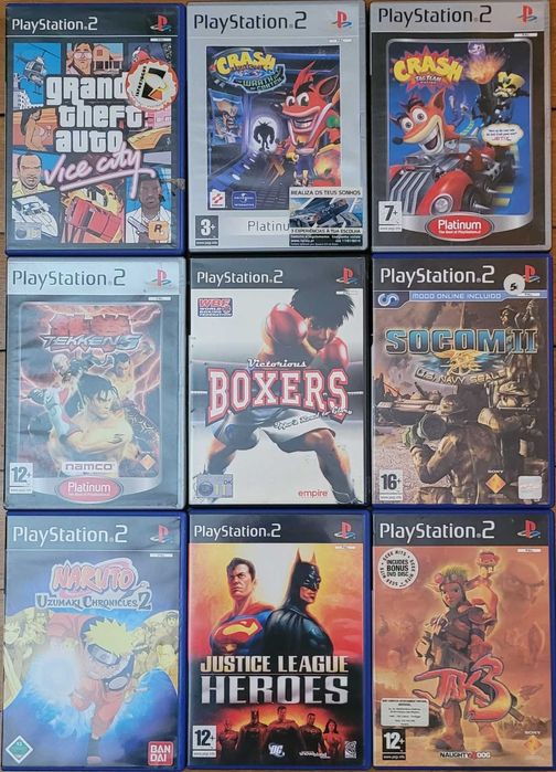 Jogos PlayStation 2 - venda individual e em bundle