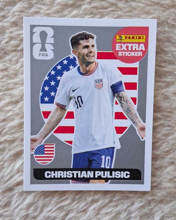 Christian Pulisic silver extra sticker Fifa World Cup 2026