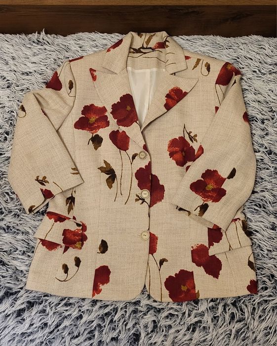 Żakiet marynarka w kwiaty 42 firma Eljot