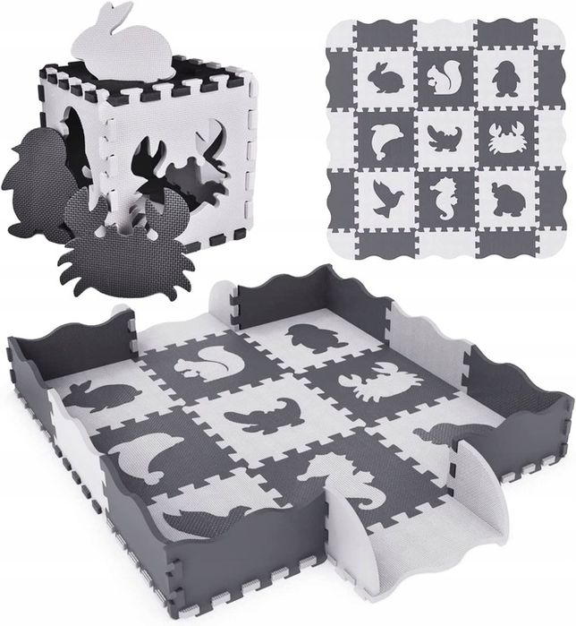 Gruba Mata Edukacyjna Puzzle Piankowe Xxl Kojec