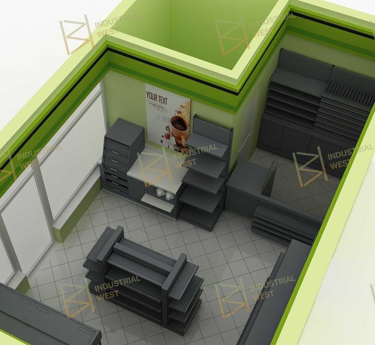 Стелажі, касові бокси, холодильники в магазин