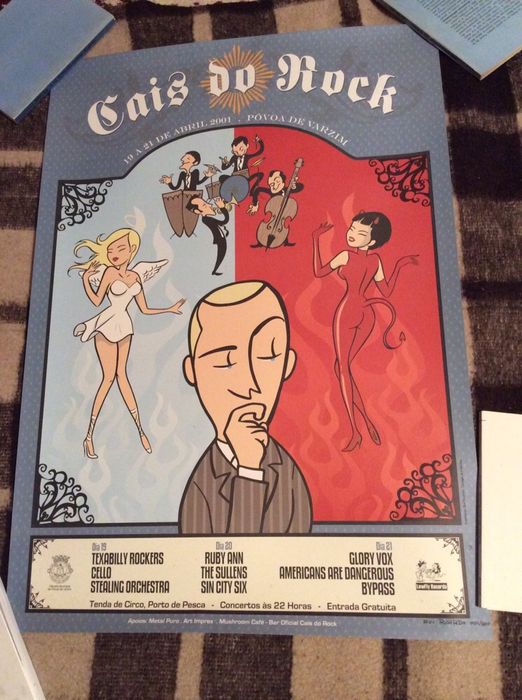 Poster Cais do Rock Edição Limitada Ilustração Rui Ricardo