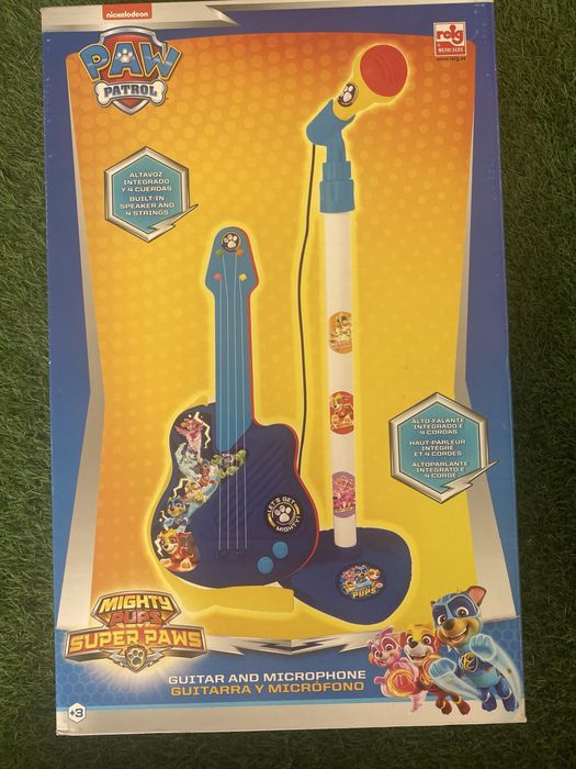 Guitarra eletrica com microfone Paw patrol Patrulha pata