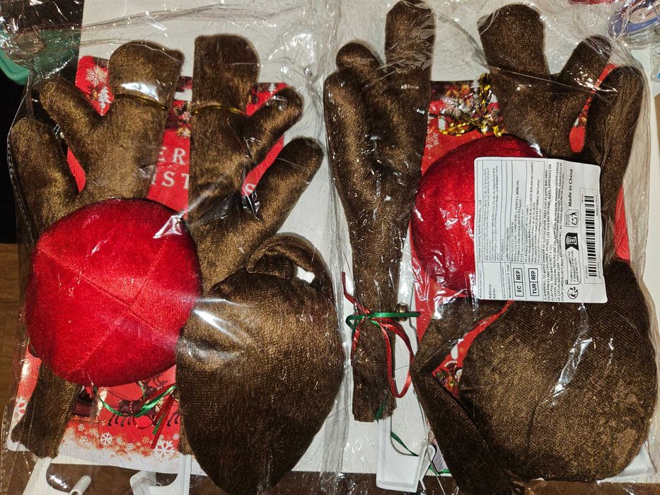 Chifres / Hastes, Nariz e Cauda de Rena – Decoração Natal (NOVO)