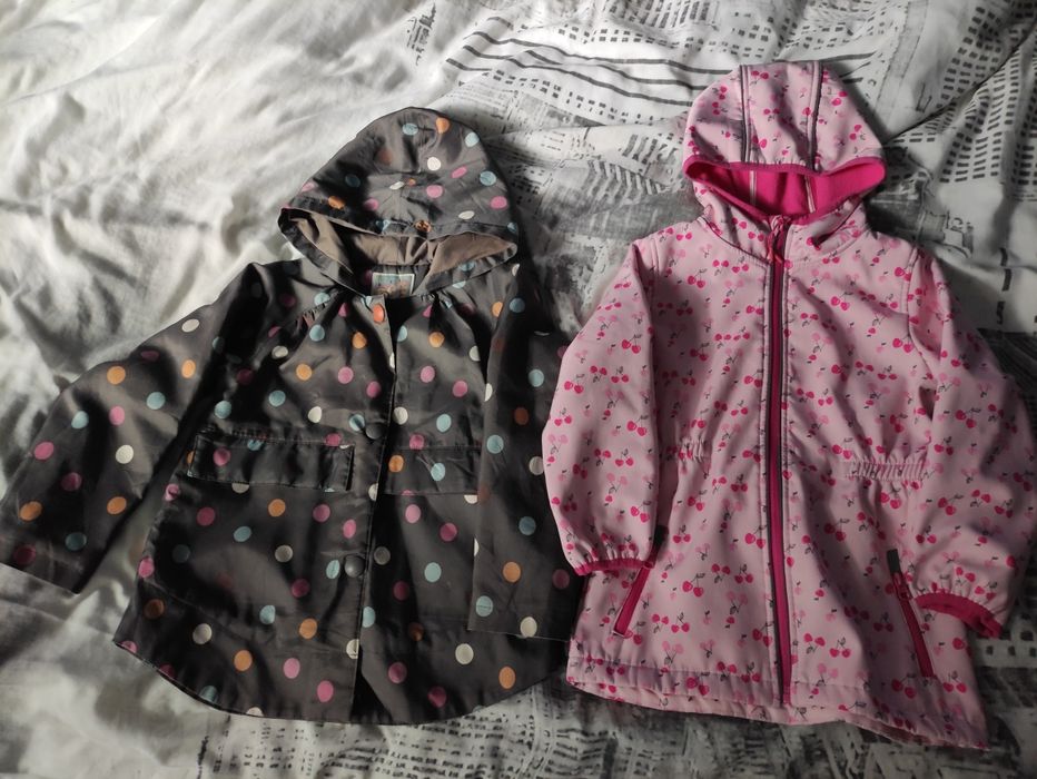 Kurtki Softshell przeciwdeszczowe dla dziewczynki 116