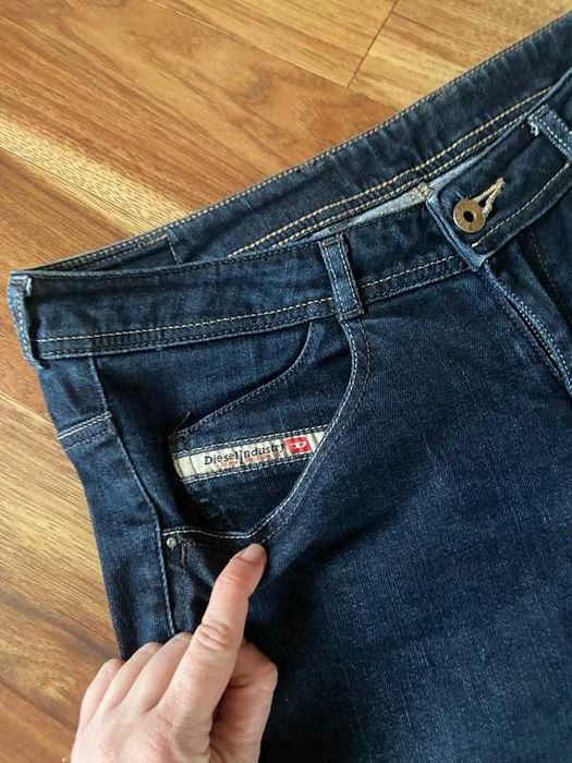 S m diesel spodnie jeans dopasowane ciemne dzins 36 38 basic jakosc