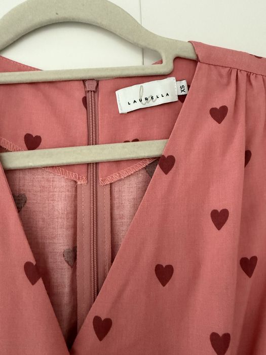 Sukienka Laurella w serduszka wiskoza 100% XS