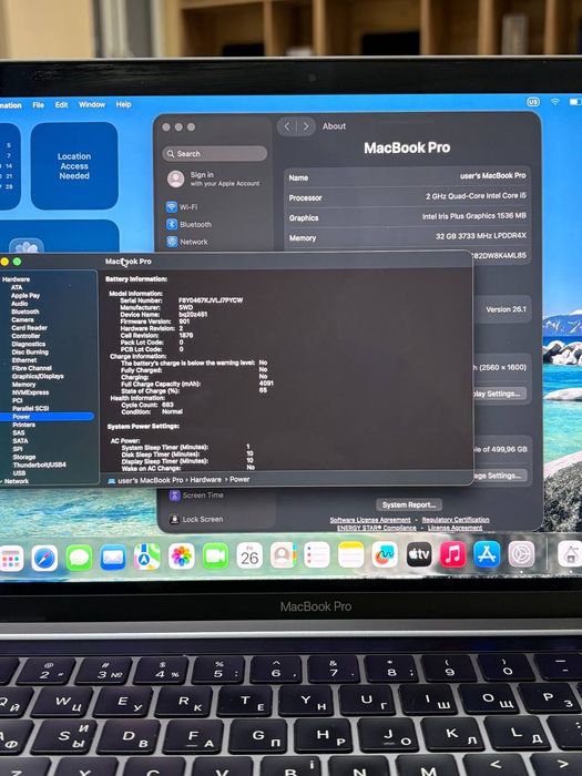 Ноутбук Macbook Pro 13 2020 i5 32 RAM/ 512 SSD