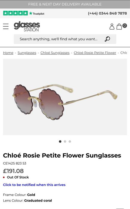 Срочно!!! солнцезащитные очки Chloé Rosie Petite Flower (CE142S)