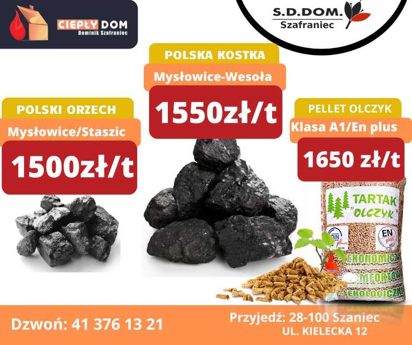 Orzech Mysłowice/Staszic/Ziemowit,  Kostka Mysłowice, Pellet Olczyk