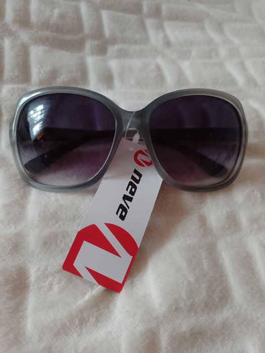 Duże, Szare, biznesowe okulary przeciwsłoneczne, muchy, NOWE