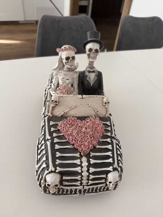 Figurka ślubna szkielety – gotycki ślub, Día de los Muertos, dekoracja