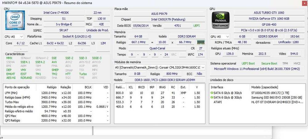 Workstation I7 Recondicionado 64GB de memoria