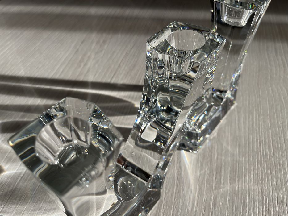 Castiçal Candelabro Vista Alegre de cristal Atlantis