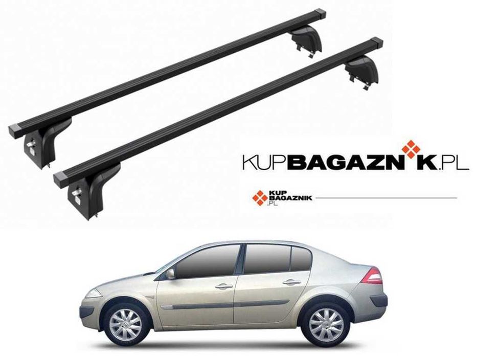 Bagażnik dachowy Renault Megane II Sedan 2002 do 2009 bazowy relingi