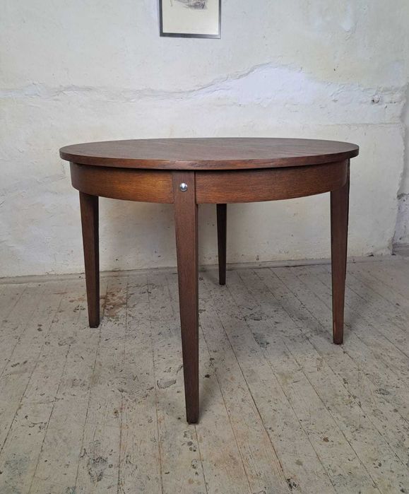 stół okrągły rozkładany, PRL