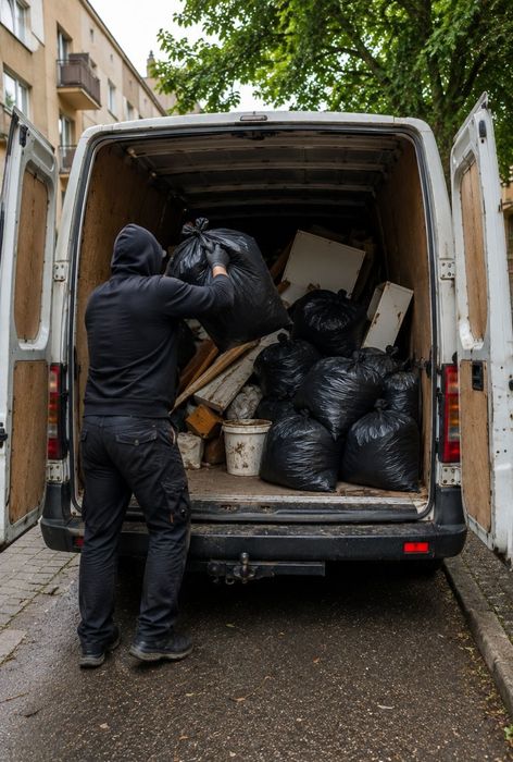 Wywóz odpadów gabarytów starych mebli odbiór śmieci po budowie utylizacja gabaryty Olsztyn odbieramy stare meble kontener kontenery tani odbiór tanio