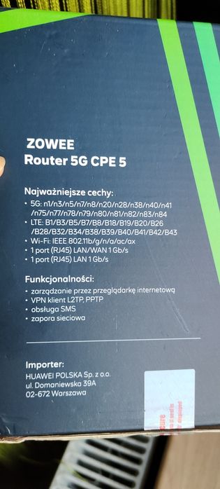 ZOWEE router 5G CPE5