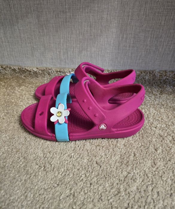 Босоножки на девочку, сандали, розовые сандалии Crocs c13, наш 30. Сандалі Crocs Keeley.