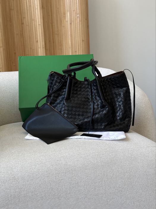 Сумка Bottega Veneta Medium Pinacoteca чорна, бароло